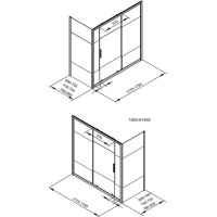 Шторка на ванну Aquanet Practic 180х70 254254 профиль Хром стекло прозрачное с шелкографией