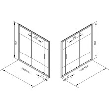 Шторка на ванну Aquanet Practic 150х80 254247 профиль Хром стекло прозрачное с шелкографией