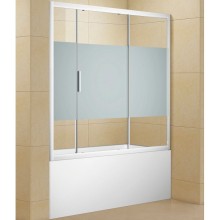 Шторка на ванну Aquanet Practic AE10-B-175H150U-CP 175 273603 профиль Хром стекло прозрачное с шелкографией