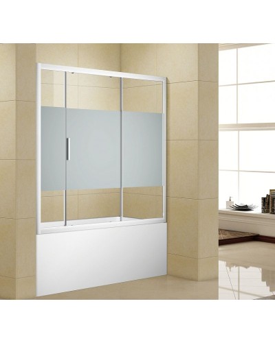 Шторка на ванну Aquanet Practic AE10-B-175H150U-CP 175 273603 профиль Хром стекло прозрачное с шелкографией