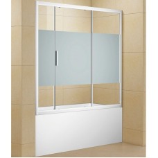 Шторка на ванну Aquanet Practic AE10-B-155H150U-CP 155 273601 профиль Хром стекло прозрачное с шелкографией