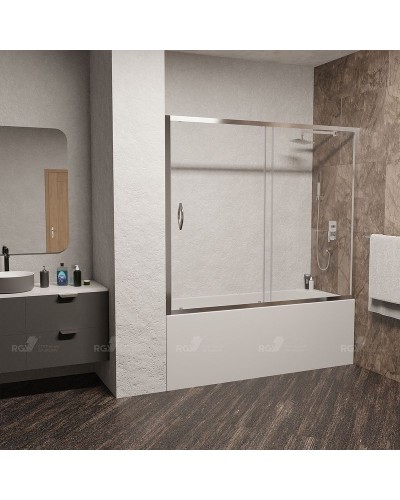 Шторка на ванну RGW Screens SC-043 170x150 351104317-11 профиль Хром стекло прозрачное