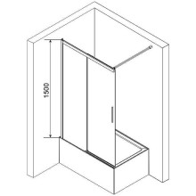 Шторка на ванну RGW Screens SC-043 170x150 351104317-11 профиль Хром стекло прозрачное