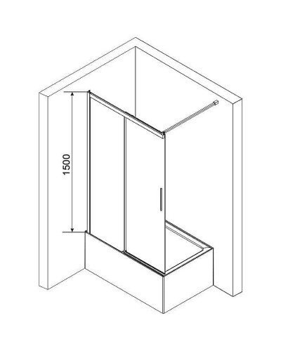 Шторка на ванну RGW Screens SC-043 170x150 351104317-11 профиль Хром стекло прозрачное