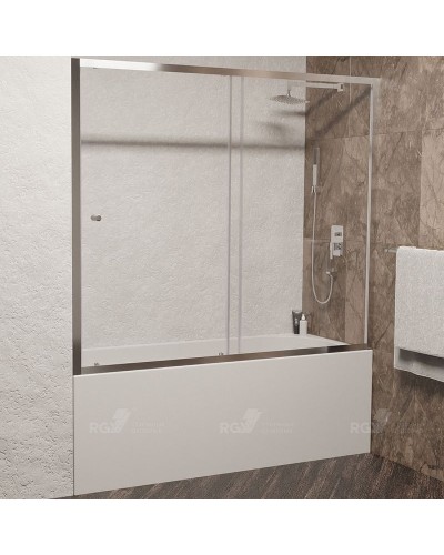 Шторка на ванну RGW Screens SC-42 150x150 04114215-11 профиль Хром стекло прозрачное