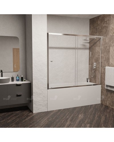 Шторка на ванну RGW Screens SC-42 150x150 04114215-11 профиль Хром стекло прозрачное