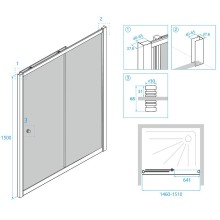 Шторка на ванну RGW Screens SC-42 150x150 04114215-11 профиль Хром стекло прозрачное
