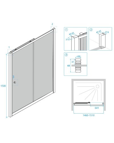 Шторка на ванну RGW Screens SC-42 150x150 04114215-11 профиль Хром стекло прозрачное