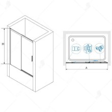 Шторка на ванну RGW Screens SC-45 180x150 34114518-11 профиль Хром стекло прозрачное
