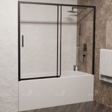 Шторка на ванну RGW Screens SC-45-B 170x150 34114517-14 профиль Черный стекло прозрачное