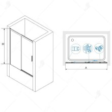 Шторка на ванну RGW Screens SC-45-B 170x150 34114517-14 профиль Черный стекло прозрачное