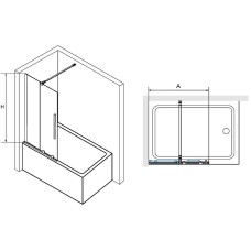 Шторка на ванну RGW Screens SC-47 120x150 41114712-11 профиль Хром стекло прозрачное