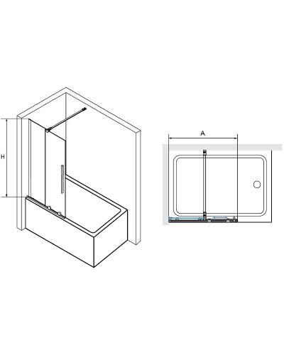 Шторка на ванну RGW Screens SC-47 120x150 41114712-11 профиль Хром стекло прозрачное