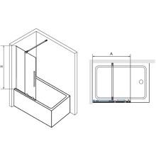Шторка на ванну RGW Screens SC-47 100x150 41114710-11 профиль Хром стекло прозрачное