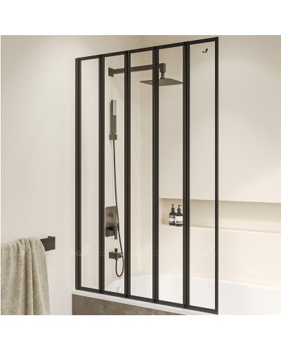 Шторка на ванну RGW Screens SC-22B 120x150 03112212-14 профиль Черный стекло прозрачное