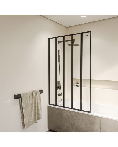 Шторка на ванну RGW Screens SC-22B 120x150 03112212-14 профиль Черный стекло прозрачное