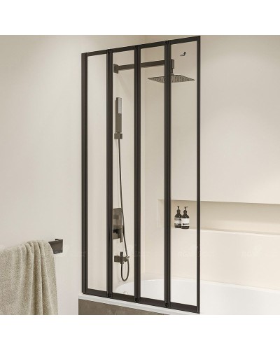 Шторка на ванну RGW Screens SC-23B 100x150 03112310-14 профиль Черный стекло прозрачное