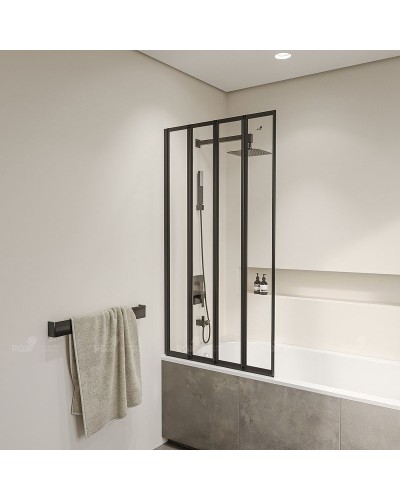 Шторка на ванну RGW Screens SC-23B 100x150 03112310-14 профиль Черный стекло прозрачное