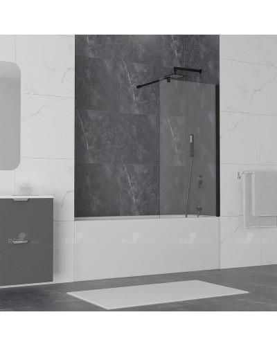 Шторка на ванну RGW Screens SC-050B 60x150 351105006-14 профиль Черный стекло прозрачное