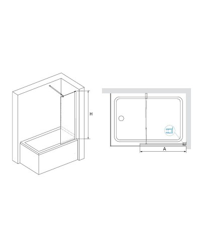 Шторка на ванну RGW Screens SC-052 70x150 35115207-11 профиль Хром стекло прозрачное