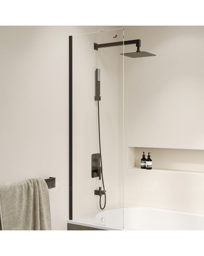 Шторка на ванну RGW Screens SC-056-8-B 30x150 35110562830-14 профиль Черный стекло прозрачное