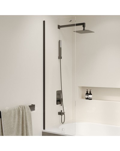 Шторка на ванну RGW Screens SC-056B 50x150 351105650-14 профиль Черный стекло прозрачное