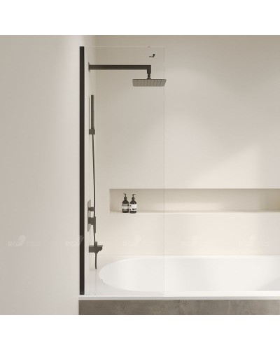 Шторка на ванну RGW Screens SC-056B 50x150 351105650-14 профиль Черный стекло прозрачное