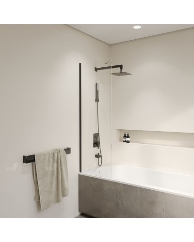 Шторка на ванну RGW Screens SC-056B 50x150 351105650-14 профиль Черный стекло прозрачное