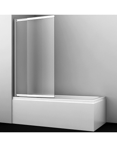 Шторка на ванну WasserKRAFT Main 80 L 41S02-100LM профиль Хром стекло матовое