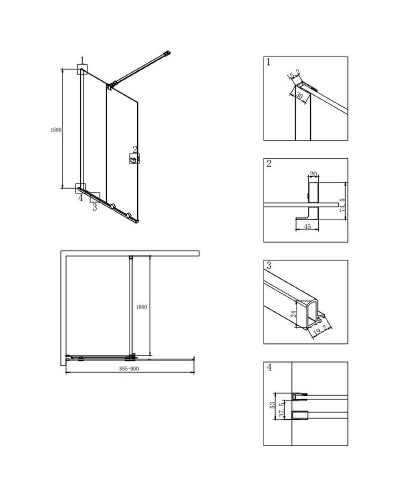 Шторка на ванну RGW Screens SC-46 90х150 06114609-11 профиль Хром стекло прозрачное
