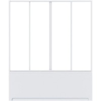 Шторка на ванну Bas Ахин/Атланта/Мальта/Индика/Нептун 170 ШТ00065 профиль Белый стекло прозрачное