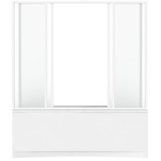 Шторка на ванну Bas Ахин/Атланта/Мальта/Индика/Нептун 170 ШТ00065 профиль Белый стекло прозрачное