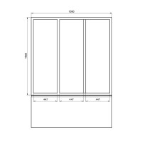 Шторка на ванну Bas Бриз/Верона/Ибица 150 ШТ00066 профиль Белый стекло прозрачное