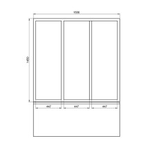 Шторка на ванну Bas Бриз/Верона/Ибица 150 ШТ00066 профиль Белый стекло прозрачное