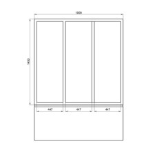Шторка на ванну Bas Бриз/Верона/Ибица 150 ШТ00066 профиль Белый стекло прозрачное