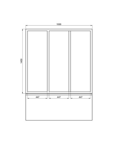 Шторка на ванну Bas Бриз/Верона/Ибица 150 ШТ00066 профиль Белый стекло прозрачное