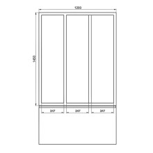 Шторка на ванну Bas Кэмерон 120 ШТ00067 профиль Белый стекло прозрачное