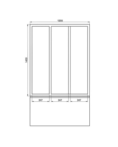 Шторка на ванну Bas Кэмерон 120 ШТ00067 профиль Белый стекло прозрачное