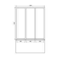 Шторка на ванну Bas Лима 130 ШТ00068 профиль Белый стекло прозрачное