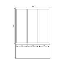Шторка на ванну Bas Тесса 140 ШТ00070 профиль Белый стекло прозрачное