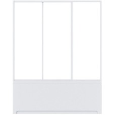 Шторка на ванну Bas Ямайка 180 ШТ00071 профиль Белый стекло прозрачное