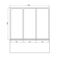 Шторка на ванну Bas Ямайка 180 ШТ00071 профиль Белый стекло прозрачное