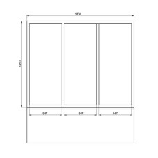 Шторка на ванну Bas Ямайка 180 ШТ00071 профиль Белый стекло прозрачное