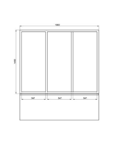 Шторка на ванну Bas Ямайка 180 ШТ00071 профиль Белый стекло прозрачное