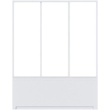 Шторка на ванну Bas Рио 105 ШТ00049 профиль Белый пластик прозрачный