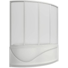 Шторка на ванну Bas Николь 170 ШТ00035 профиль Белый пластик Вотер
