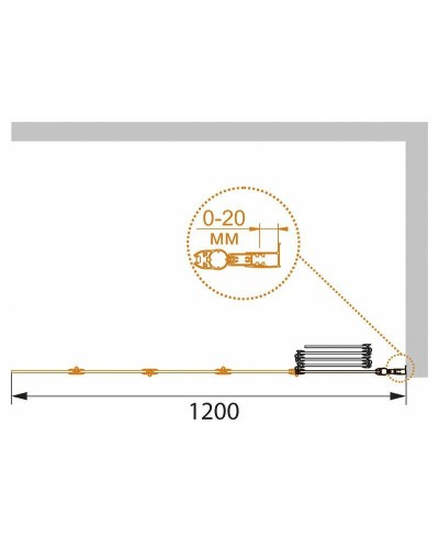 Шторка на ванну Cezares Pratico 120 PRATICO-V-5-120/140-C-Cr профиль Хром стекло прозрачное