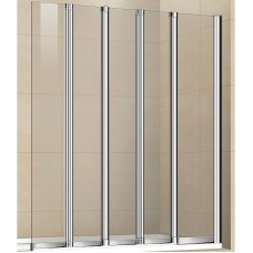 Шторка на ванну Cezares Pratico 120 PRATICO-V-5-120/140-C-Cr профиль Хром стекло прозрачное