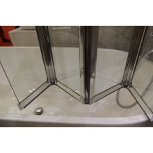 Шторка на ванну Cezares Pratico 120 PRATICO-V-5-120/140-C-Cr профиль Хром стекло прозрачное