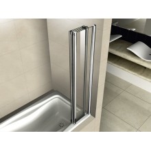 Шторка на ванну Cezares Pratico 120 PRATICO-V-5-120/140-C-Cr профиль Хром стекло прозрачное